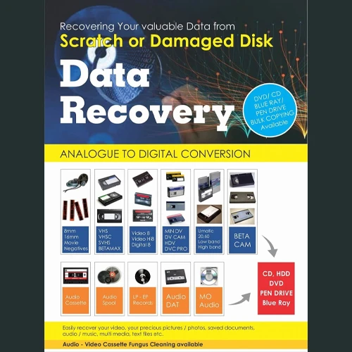 ALL TYPE OF AUDIO & VIDEO DIGITAL CONVERSION